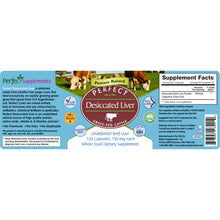 Load image into Gallery viewer, Perfect Supplements <br> 100% Grass Fed <br> Desiccated Beef Liver 120ct