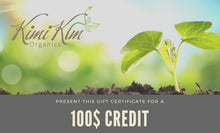 Load image into Gallery viewer, KimiKim Organics <br> Gift Certificate