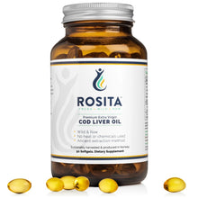 Load image into Gallery viewer, Rosita Extra Virgin Cod Liver Oil Softgels 90ct
